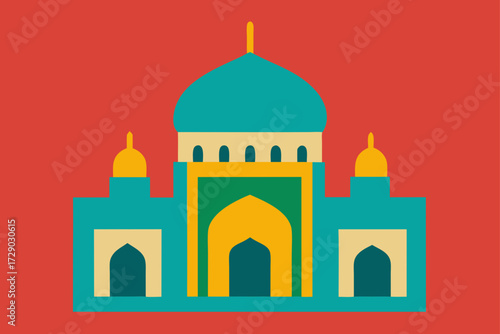 taj mahal vector illustration
