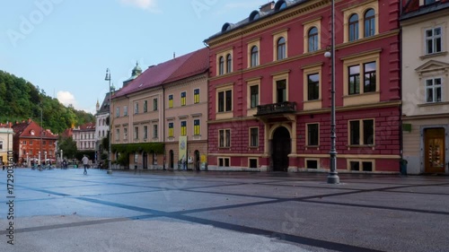 Ljubljana,Slovenia,2025,july,10th, time lapse of Congress square