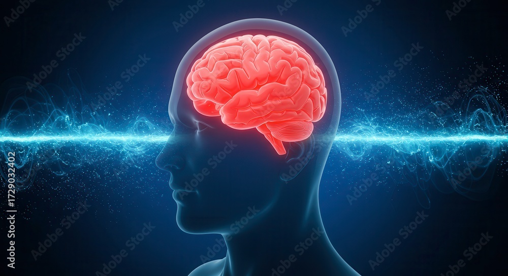 Obraz premium x-default Brain Activity and Mental Energy
