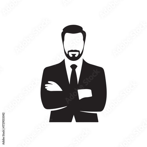 Businessman Icon. professional business man, human resource and businessman icon concept, , man icon in trendy flat style, Symbol, vector illustration eps 10.
