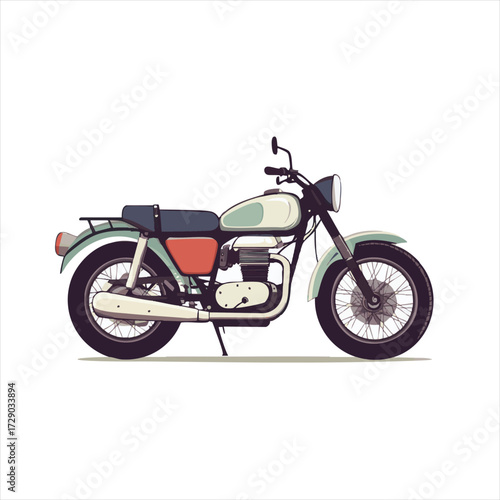Classic Motorcycle Illustration