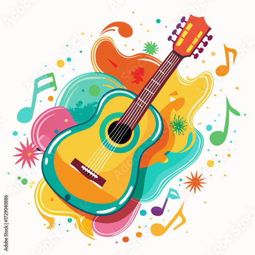 music background with guitar