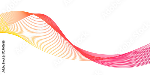 colorful waves design and also use for wallpaper,  illustration chrome technological wallpaper, element for line design isolated on white background, design graphic element flowing across line.