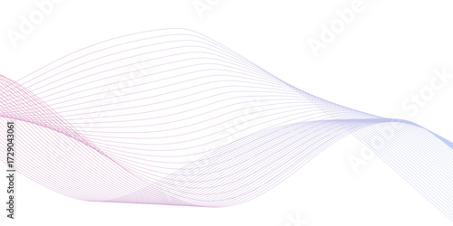 Abstract grey wave lines on technolog transparent background, dynamic flowing wave lines design element, blend line abstract grey wave on white background.