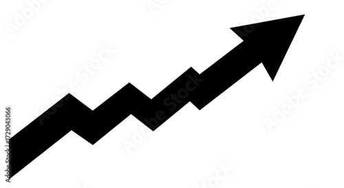 Slika na platnu Black arrow isolated on white background, arrow png