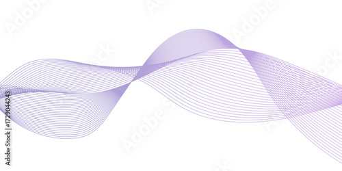 Abstract wave pattern with pastel colorful and fine lines on a dark transparent background, minimal wave line with smooth digital pattern, white background for concept of technology.