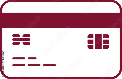 Modern credit card with chip and magnetic stripe, representing financial transactions and security