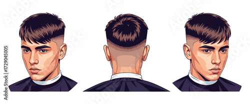 Men's hairstyle models