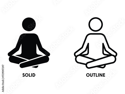 Find inner peace with these versatile meditation icons for wellness and mindfulness