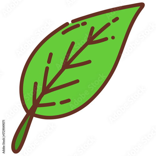 green leaf, nature and herb icon