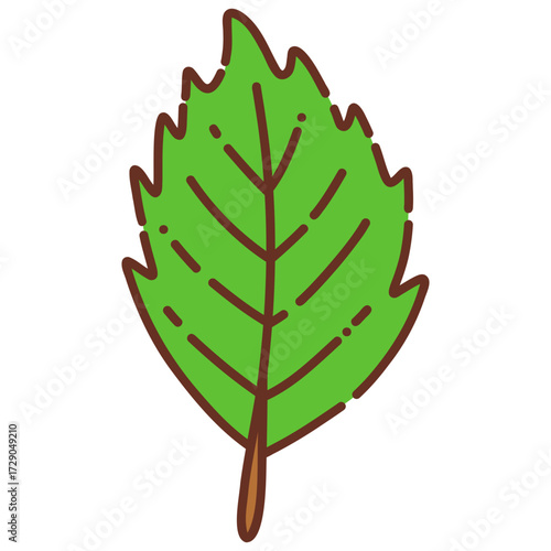 vector illustration of a green leaf