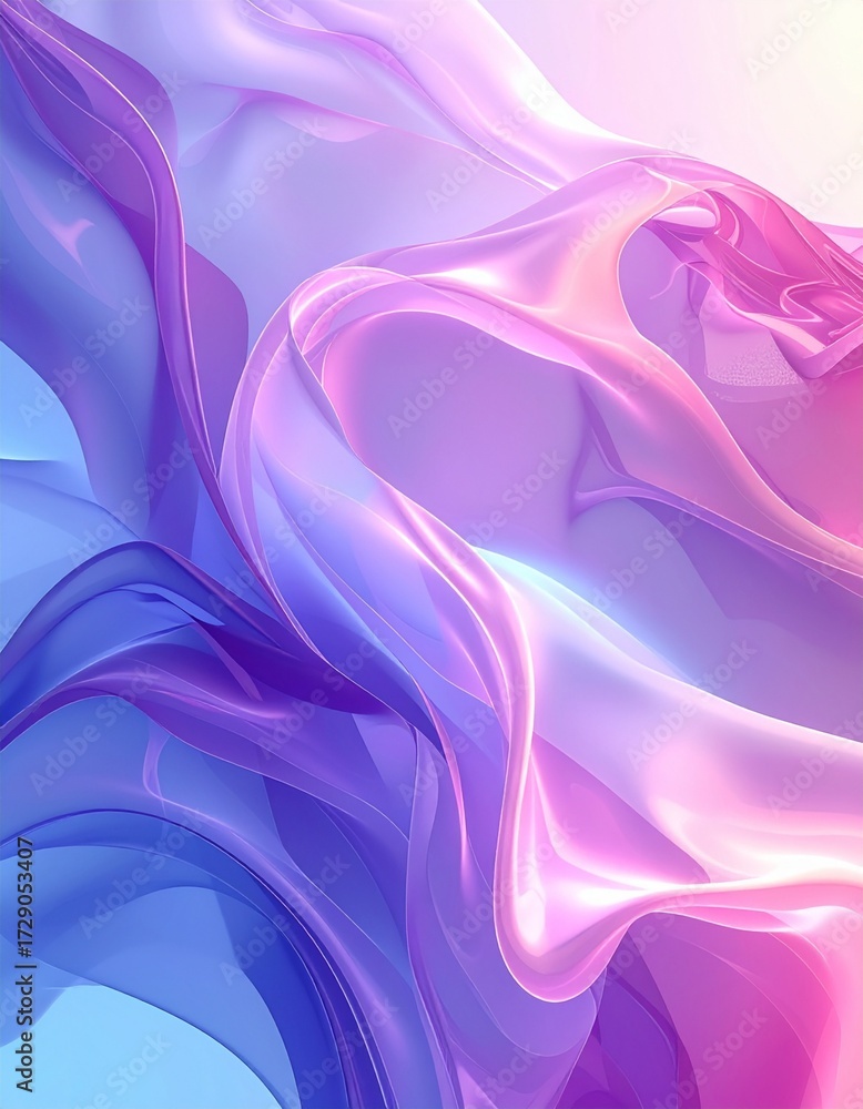 Obraz premium Futuristic Fluid Gradient Wallpaper in Pink Purple Blue