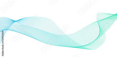 Abstract vector background with  wavy lines,  wave with lines created using blend tool, element creative blend curve flow line technology modern white web banner.