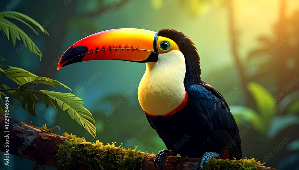 Naklejka premium Toucan Bird Vector Illustration