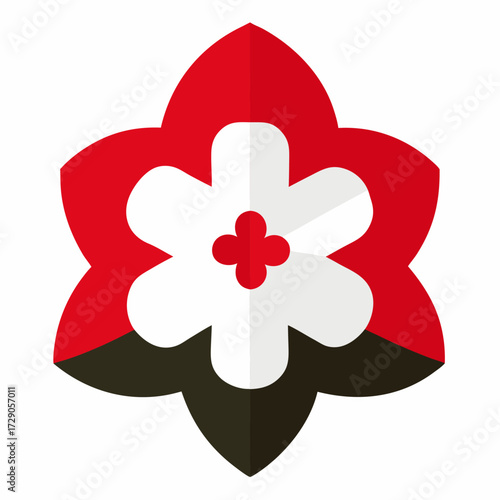 nemesia strumosa danish flag flower vector illustration isolated