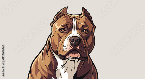 English bulldog and pug vector illustration of cute pedigreed dogs on white background