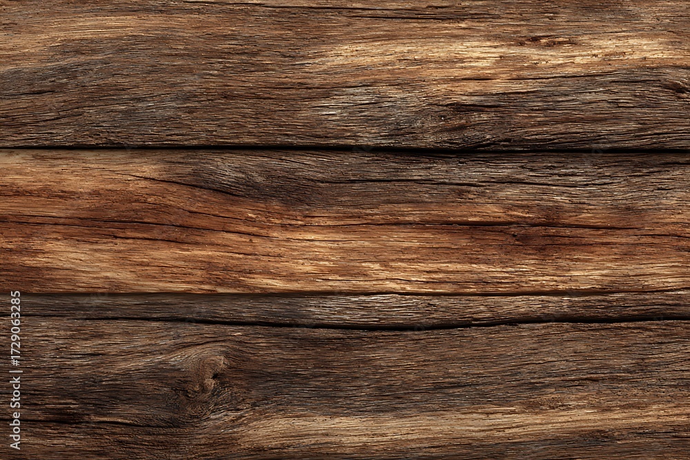 Naklejka premium Rustic Brown Wood Planks Distressed Wooden Texture Background