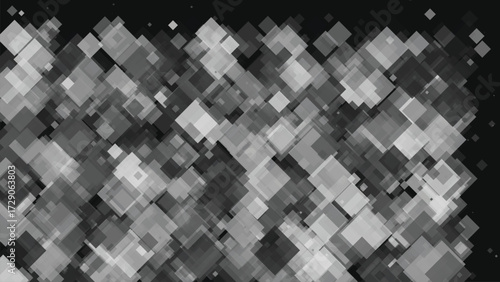 Overlapping translucent gray squares a abstract pattern geometric shapes
