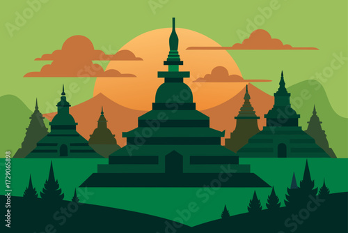 pagoda in the temple