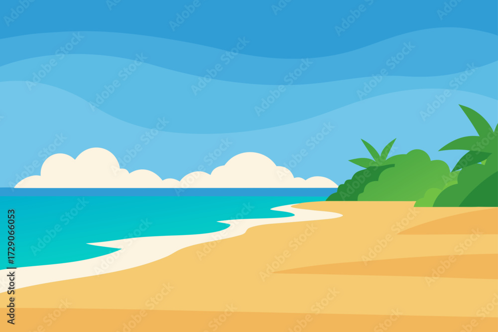 Obraz premium tropical beach with palms