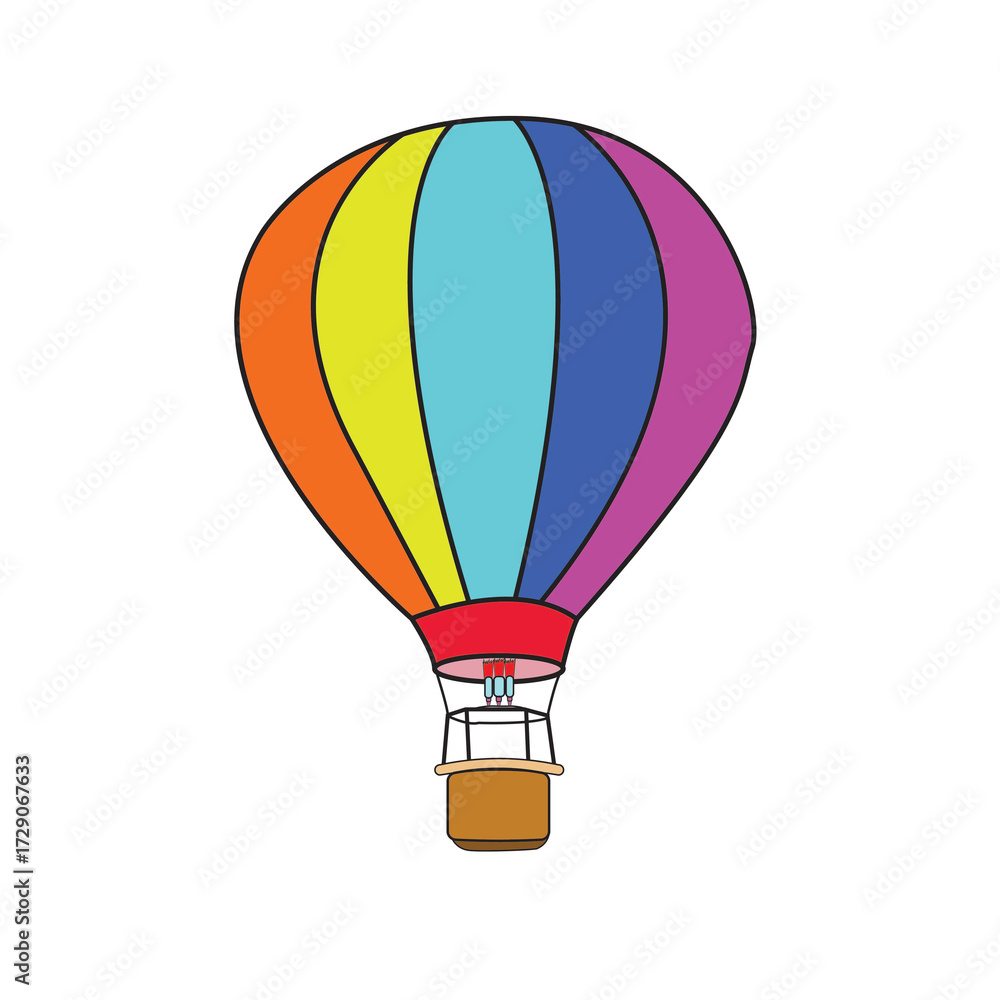 Fototapeta premium colorful hot air balloons flying high
