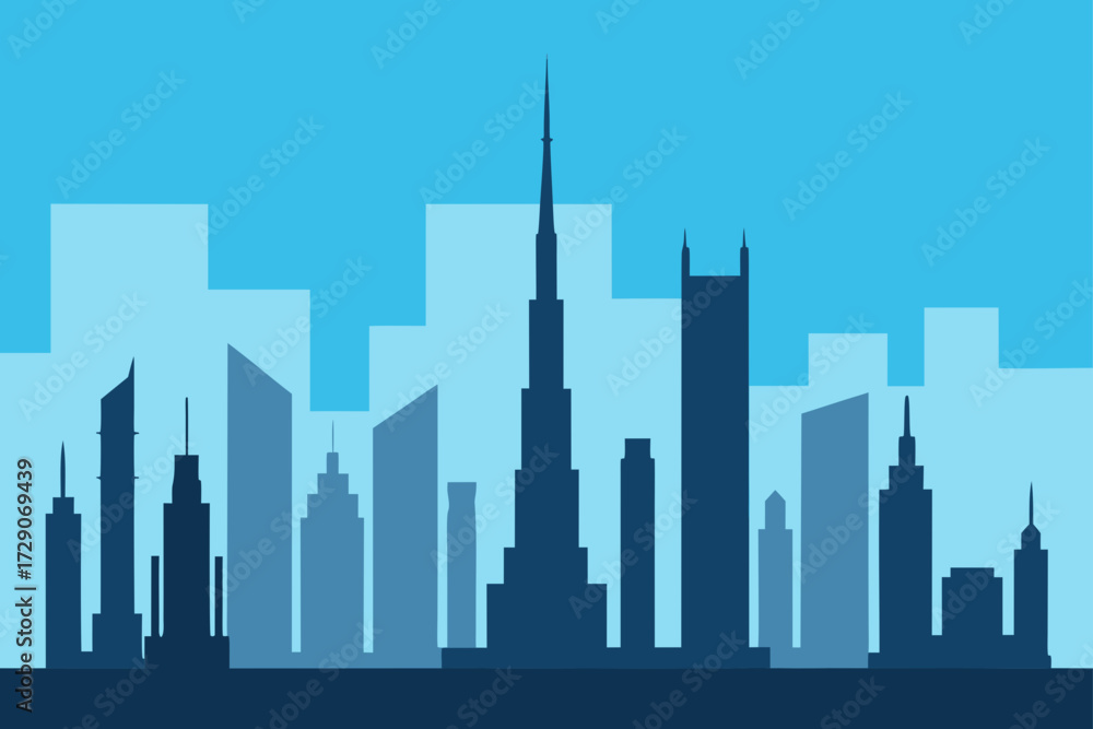 Obraz premium city skyline in black