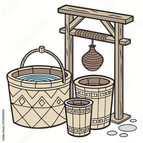 hand drawn illustration of a bottle