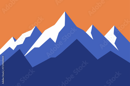 vector illustration of a mountain landscape