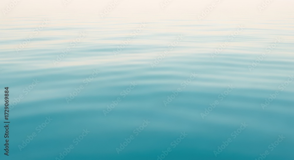 Naklejka premium Abstract view of ocean with soft waves, water reflection and sky