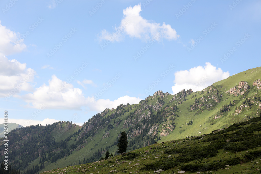 Obraz premium mountain landscape with clouds
