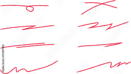 Doodle Sketchy Hand-Drawn crayons Lines Collection