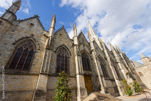 Façade de l'église Notre-Dame de Vitré en Ille-et-Vilaine - Bretagne - France