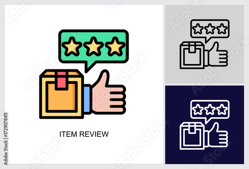 Item Review icon Vector Illustration 