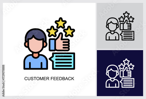 Customer Feedback icon Vector Illustration 