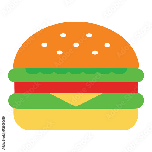 Vector art of delicious burger illustration