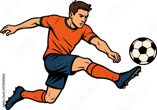 football player kicking ball