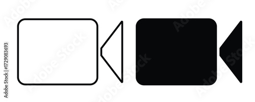 video camera icon for streaming , facetime icons video call symbol