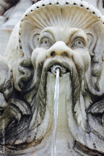 Photography detail of the Italian fountain
