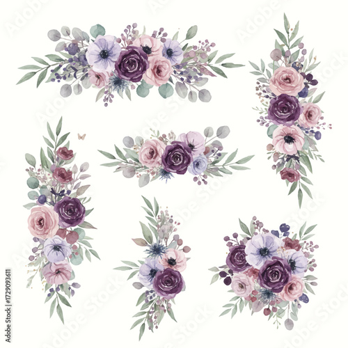 Elegant Hand Painted Flower Arrangements