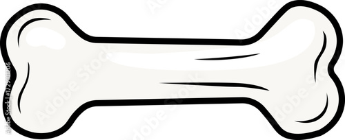 Cartoon Bone Vector Illustration