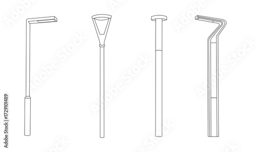 modern street lamp sketch