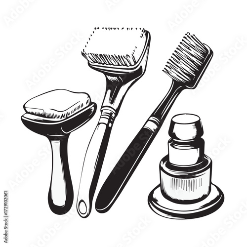 vector illustration of brush