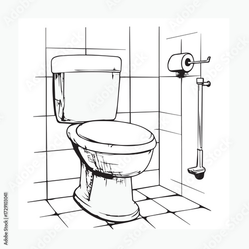 illustration of a bathroom