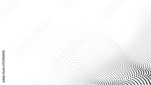 Abstract digital wave pattern with flowing lines and dots on transparency background, creating sense of movement and depth. design is dynamic and modern, suitable for technology or digital themes
