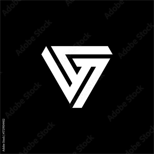 A powerful and sophisticated VG monogram logo that conveys quality and innovation. This design is great for creative agencies, security firms, or professional sports.
