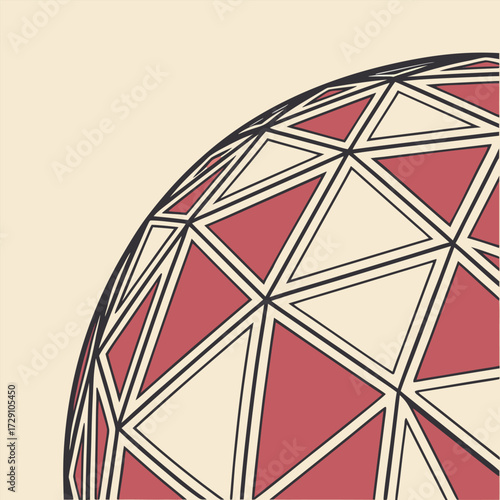 Abstract geometric polygon crystal pattern with luxury metallic gold and black accents