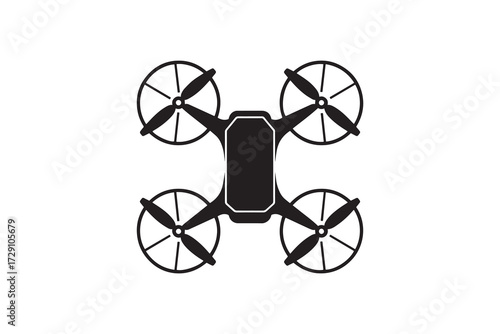 Drone Quadcopter Silhouette Vector Design Minimalist Drone Silhouette Digital Art