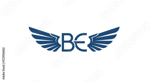 Logo Featuring Wings and Letters for Branding and Design Purposes