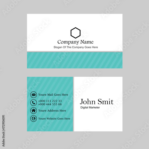 Modern business card design in professional style