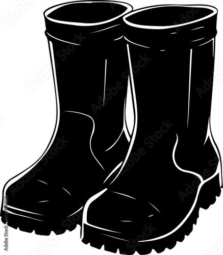 Wellies silhouette vector illustration